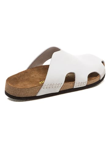 Comfortfusse Leren clogs "Trudi" wit