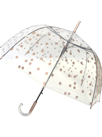SMATI Stockschirm "Dots" in Transparent/ Gold - Ø 85 cm