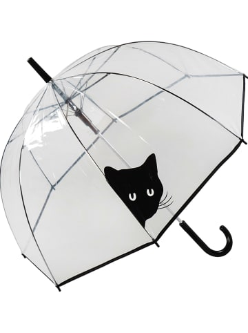 SUSINO Paraplu "Peeking Cat" transparant/zwart - Ø 84 cm