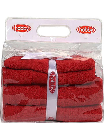 Elizabed 3-delige handdoekenset "Rainbow" rood