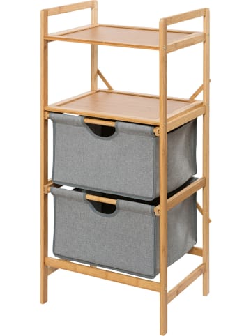 Wenko Regal "Bahari" in Hellbraun/ Grau - (B)44 x (H)96 x (T)34 cm