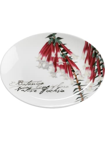 Maxwell & Williams Snackbord "Floral - Bellenplant" wit/rood - Ø 15,5 cm
