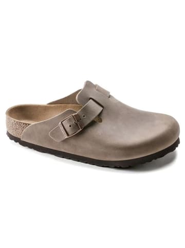 Birkenstock Leder-Clogs "Boston" in Beige