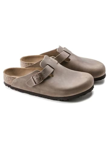 Birkenstock Leder-Clogs "Boston" in Beige