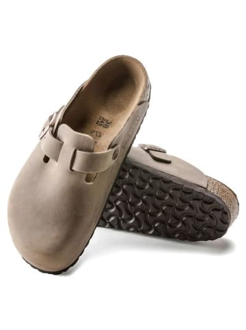 Birkenstock Leder-Clogs "Boston" in Beige