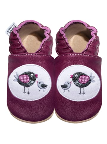 Hobea Skórzane buty niemowlęce w kolorze bordowym