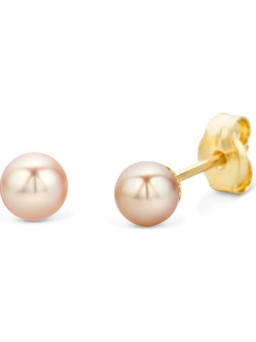 Revoni Gold-Ohrstecker mit Perlen