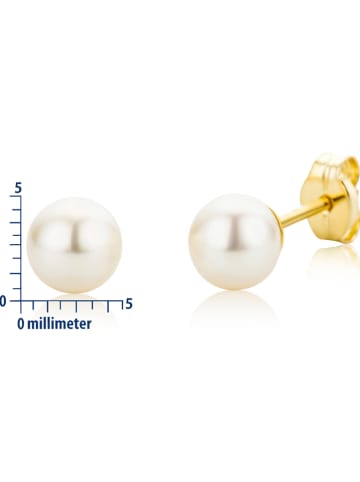Revoni Gold-Ohrstecker mit Perlen