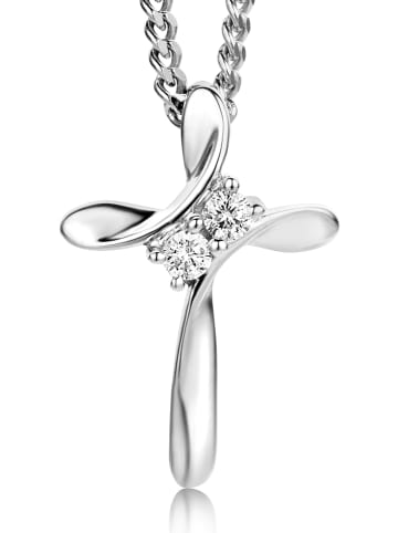Revoni Weißgold-Halskette mit Diamant-Anhänger - (L)45 cm
