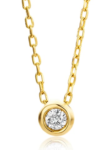 Revoni Złoty naszyjnik z diamentem - dł. 45 cm