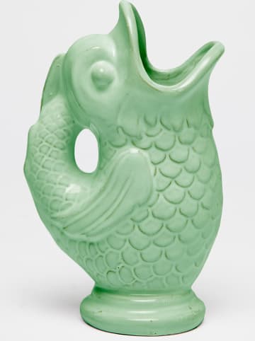 Madre Selva Wazon "Pez" w kolorze zielonym - wys. 26 cm