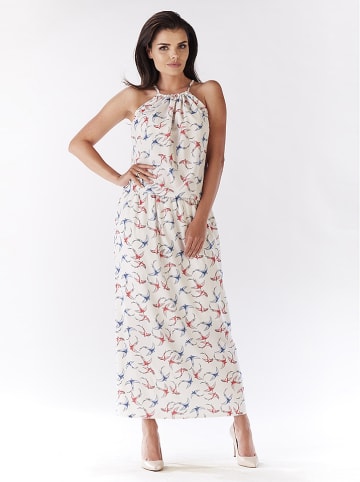 Awama Kleid in Creme/ Bunt
