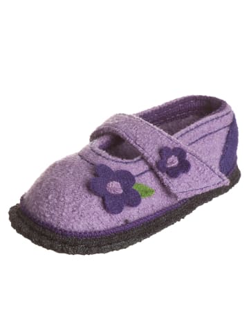 kitz-pichler Vilten pantoffels "Becky" paars/antraciet