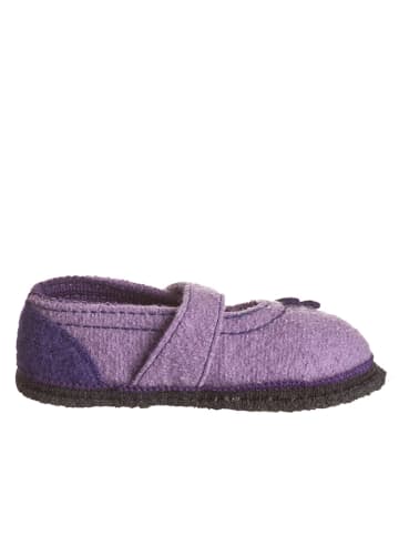 kitz-pichler Vilten pantoffels "Becky" paars/antraciet