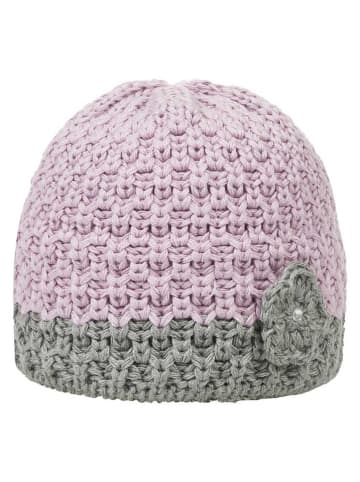 Döll Mütze in Grau/ Rosa