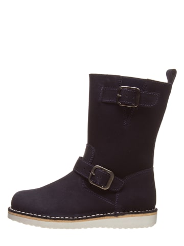 kmins Leder-Winterstiefel in Dunkelblau