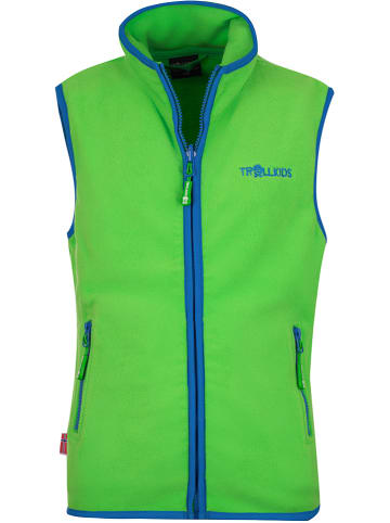 Trollkids Fleece bodywarmer "Arendal" lichtgroen