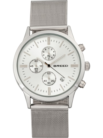 Breed Chronograph "Espinosa" in Silber/ Weiß