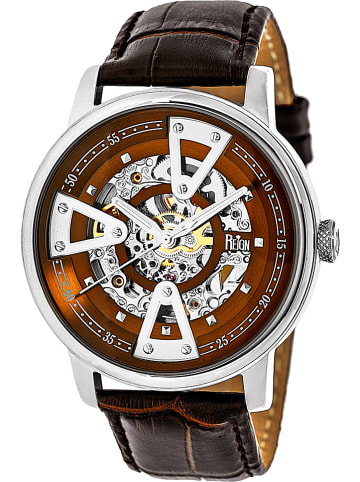 Reign Automatisch horloge "Belfour" zilverkleurig/donkerbruin