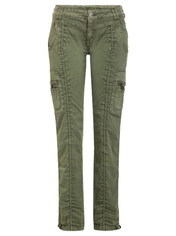 Timezone Spodnie "Juana" - Comfort fit - w kolorze khaki