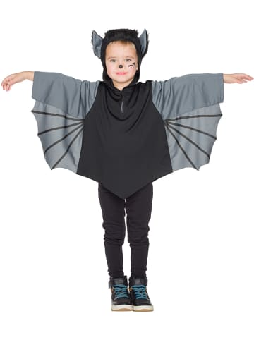 Party x People Kostümshirt "Fledermaus" in Schwarz/ Grau
