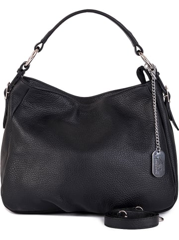 Anna Morellini "Noemi 1" leather handbag in black - 30.5 x 26 x 9 cm