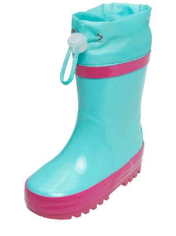Playshoes Gummistiefel in Türkis/ Pink