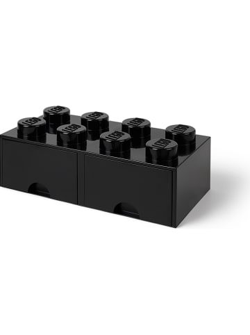 LEGO Pojemnik "Brick 8" w kolorze czarnym z szufladami - 50 x 18 x 25 cm