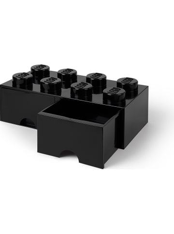 LEGO Pojemnik "Brick 8" w kolorze czarnym z szufladami - 50 x 18 x 25 cm