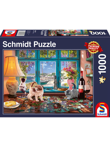 Schmidt Spiele 1.000tlg. Puzzle "Am Puzzletisch" - ab 12 Jahren