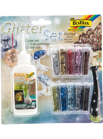 Folia Glitterset "Vlokken" meerkleurig