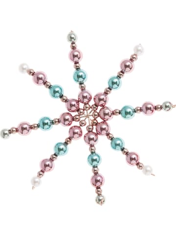 folia PAPER Perlensterne-Bastelset "Pastell" in Mint/ Rosa/ Silber - 5 Stück