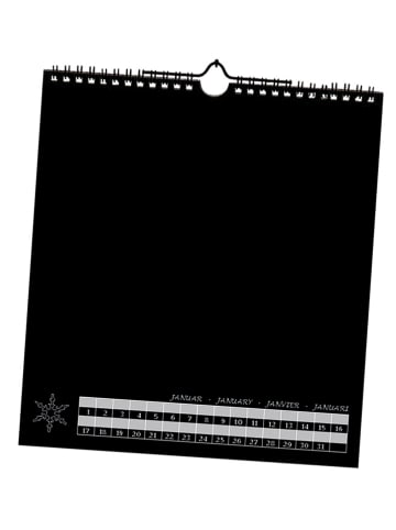 Folia Kalendarz w kolorze czarnym  - 24 x 23 cm