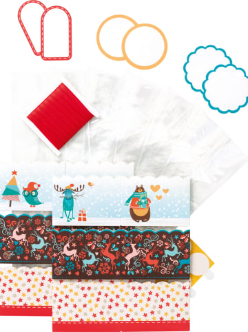 folia PAPER Geschenkverpakking "Klein vreugde - Kerst" meerkleurig - 6 stuks