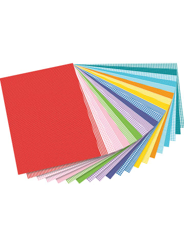 folia PAPER Motivkarton "Basic Intensiv" in Bunt - 20 Blatt - (L)34 x (B)24 cm