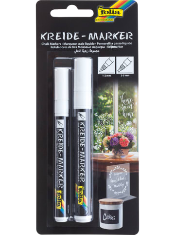 folia PAPER Kreidemarker in Weiß - 2 Stück