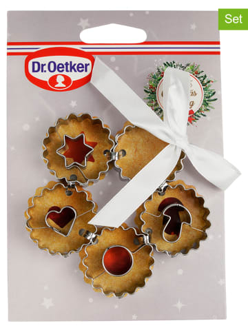 Dr. Oetker 5er-Set: Edelstahl-Ausstecher "Linzer" - Ø 3,5 cm