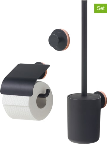 Tiger 3-delige set: toiletaccessoires zwart