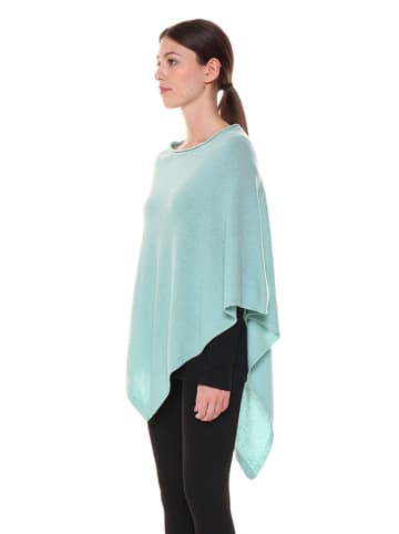 Cashmere95 Ponczo w kolorze miętowym
