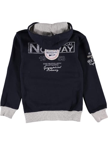 Geographical Norway Vest met capuchon  "Flyer" donkerblauw