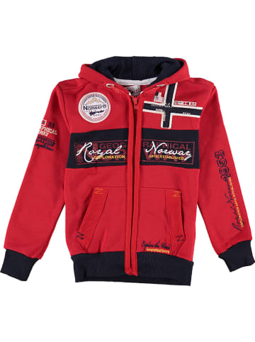 Geographical Norway Vest met capuchon  "Flyer" rood