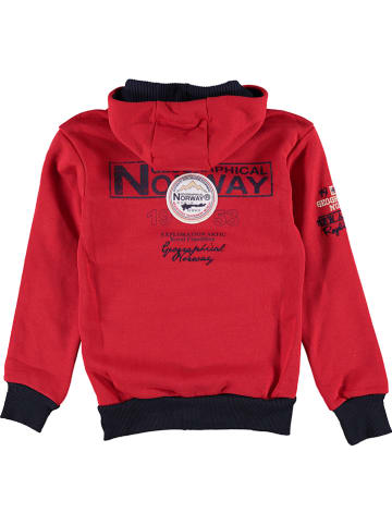 Geographical Norway Vest met capuchon  "Flyer" rood