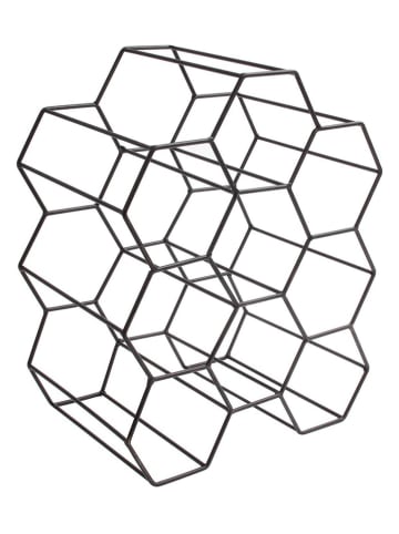 COOK CONCEPT Weinregal in Schwarz - (B)29,5 x (H)36 x (T)20 cm