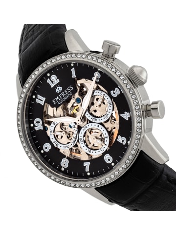Empress Automatikuhr "Beatrice" in Schwarz/ Silber
