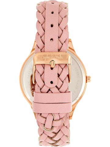 Sophie & Freda Kwartshorloge "Tucson" roségoudkleurig/lichtroze