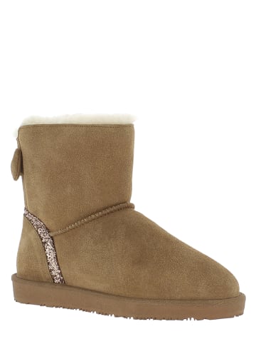 Gooce Leren winterboots "Mercy" lichtbruin