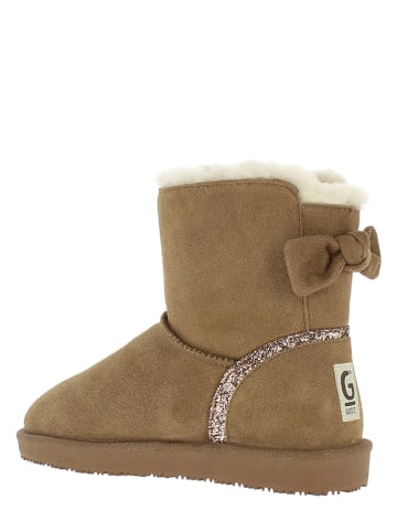 Gooce Leder-Winterboots "Mercy" in Hellbraun