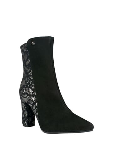 BOSCCOLO Leren enkellaarzen zwart