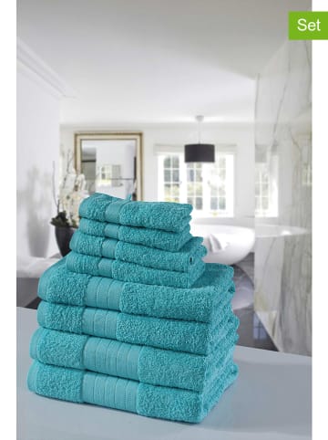 Good Morning Ręczniki (8 szt.) w kolorze turkusowym