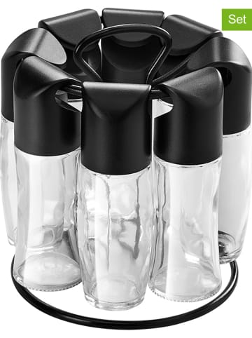 metaltex 25tlg. Gewürzständer in Transparent/ Schwarz
